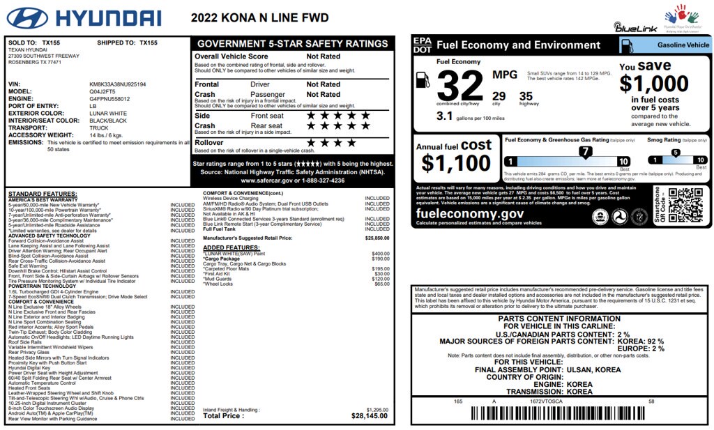 Used 2022 Hyundai Kona N Line N Line DCT FWD