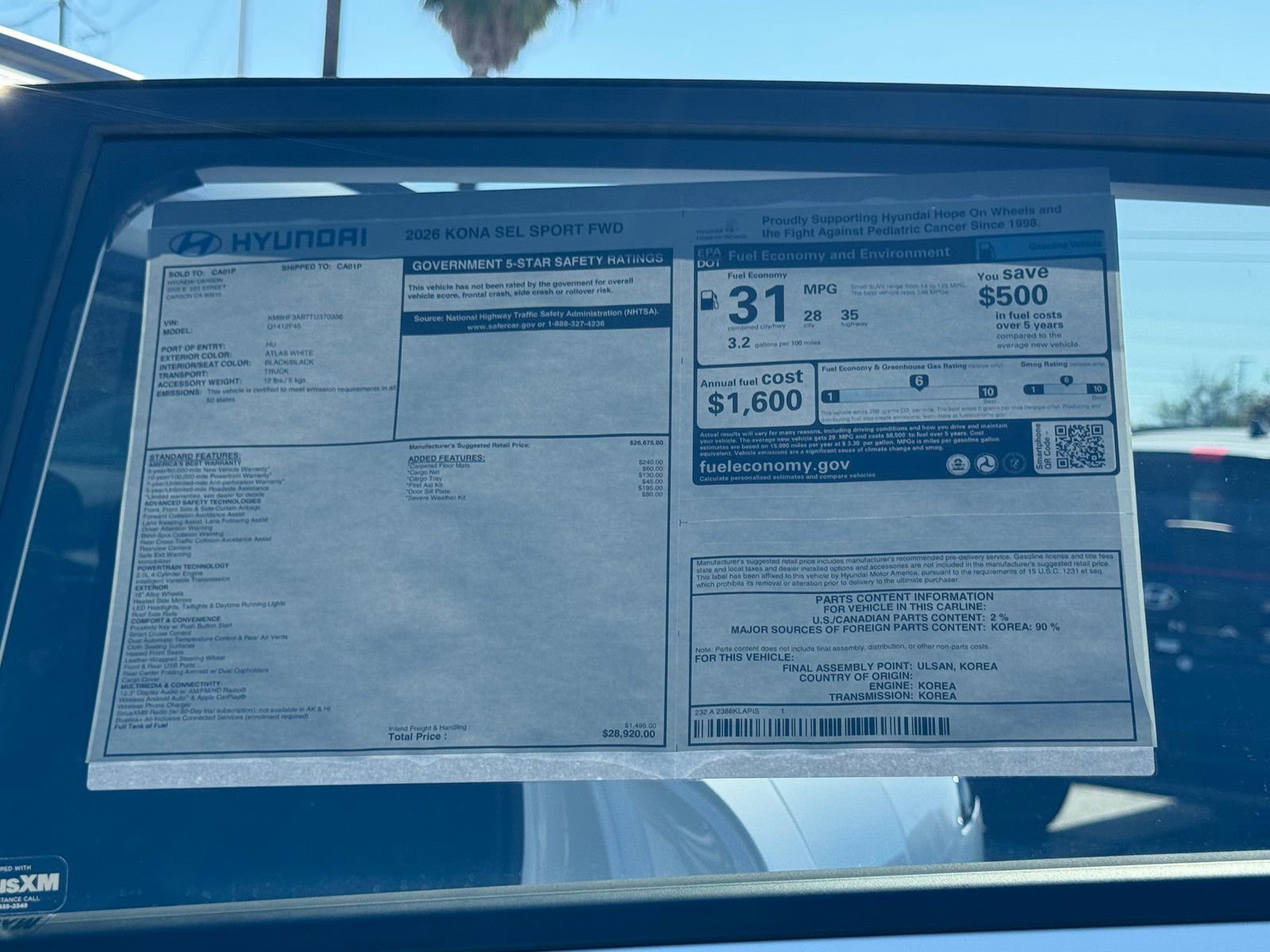 2026 Hyundai Kona SEL Sport - Photo 22
