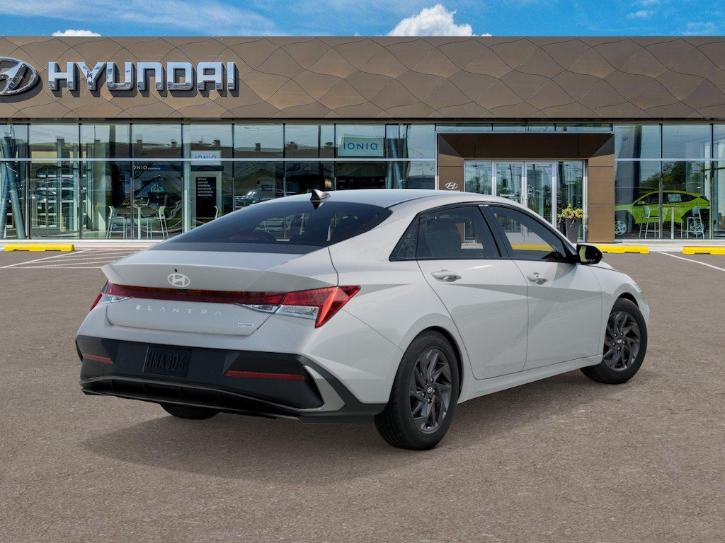 New 2026 Hyundai Elantra Hybrid Blue Sedan