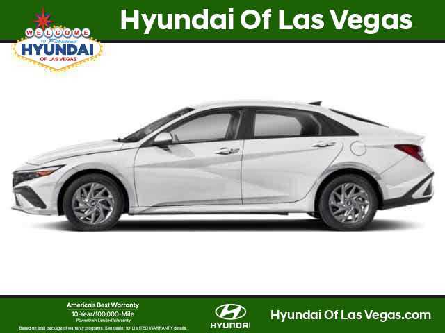 2026 Hyundai Elantra Hybrid Blue Sedan