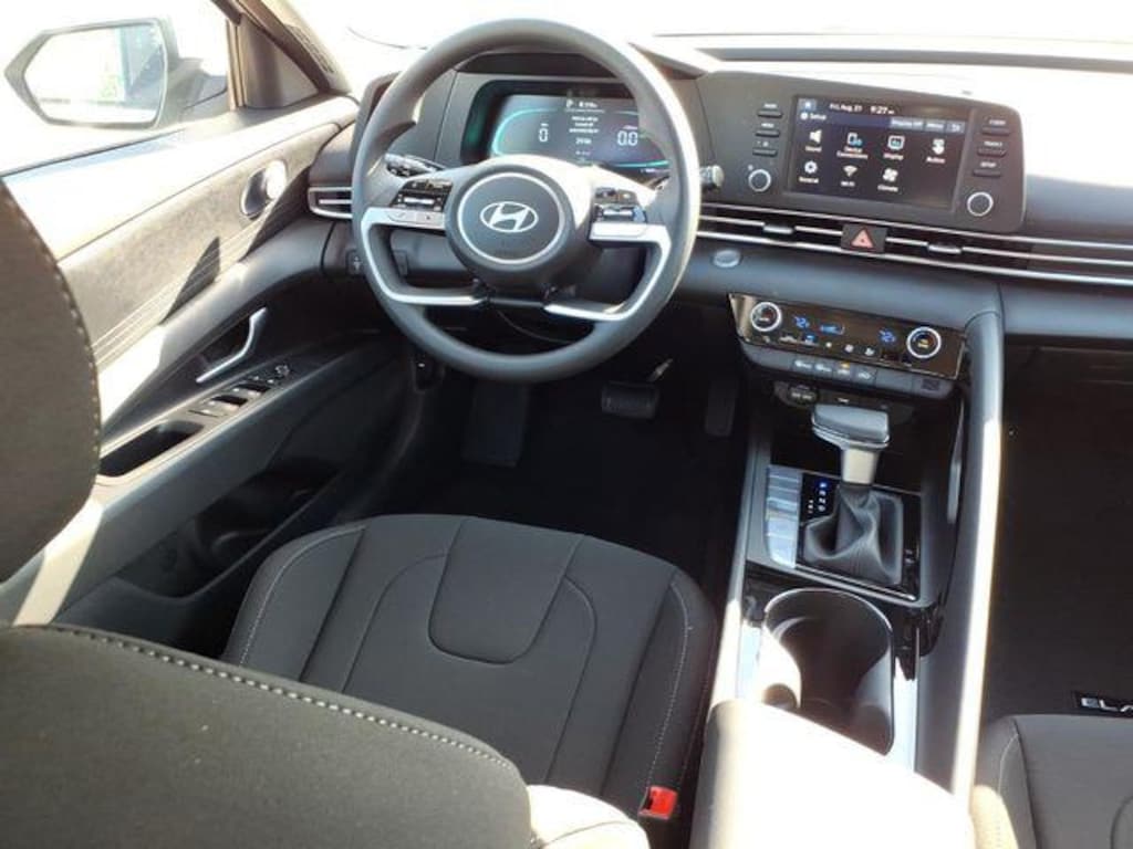 New 2026 Hyundai Elantra Hybrid Blue Sedan