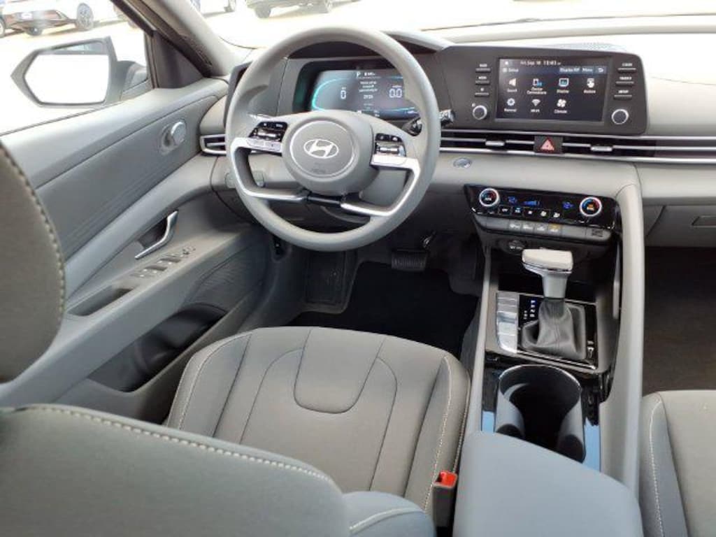 New 2026 Hyundai Elantra Hybrid Blue Sedan
