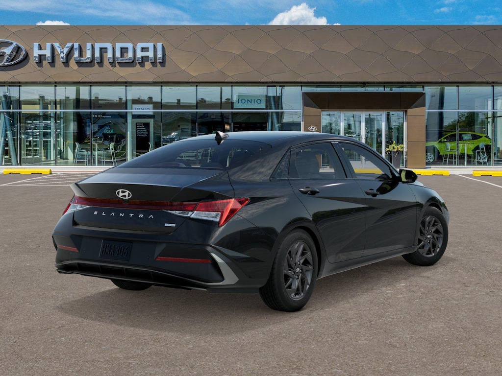 New 2026 Hyundai Elantra Hybrid Blue Sedan