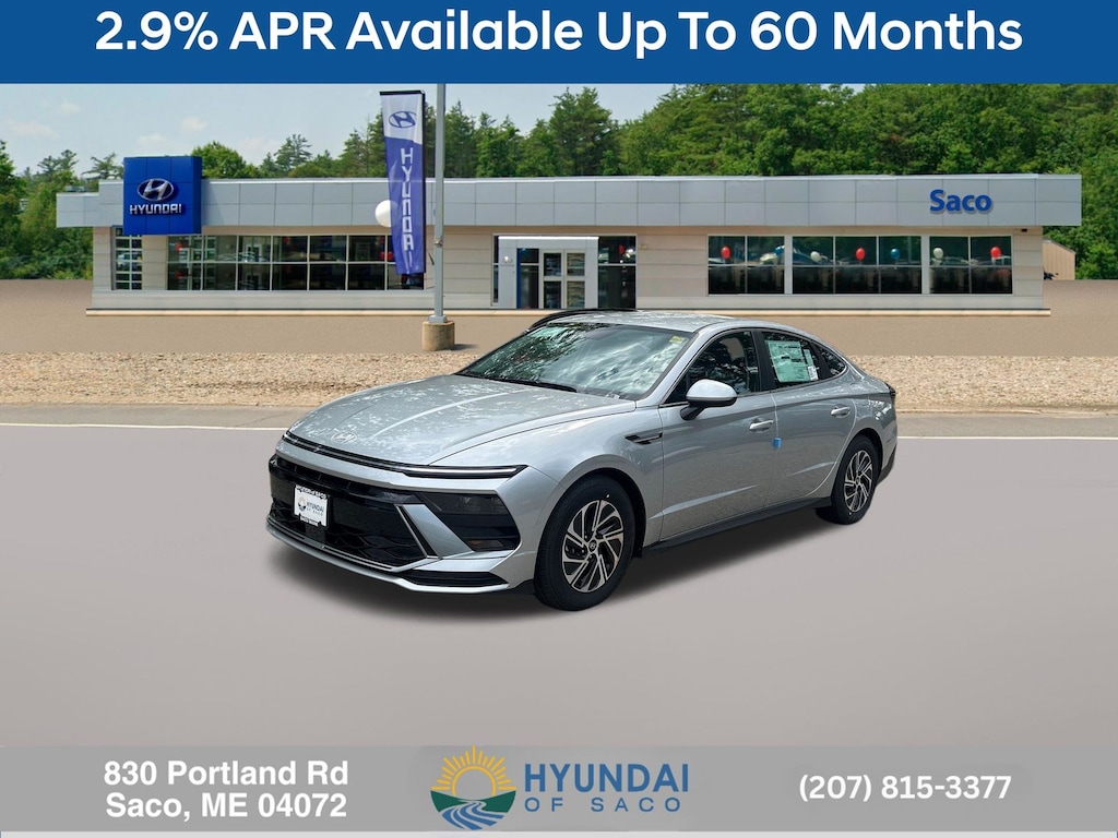 New 2026 Hyundai Sonata Hybrid Blue Sedan
