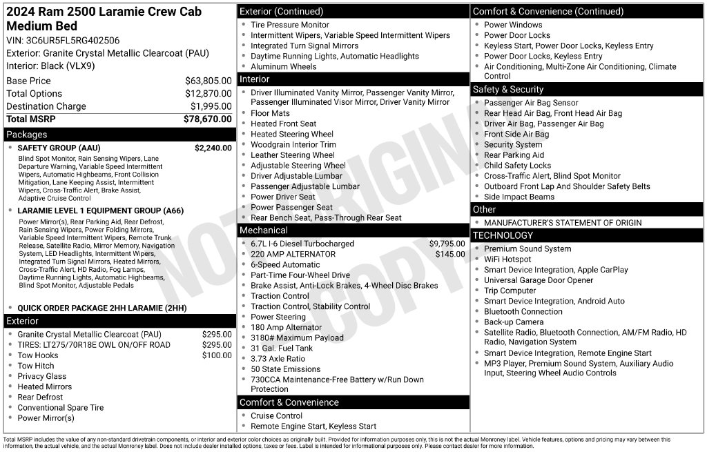 Used 2024 Ram 2500 Laramie Truck Crew Cab