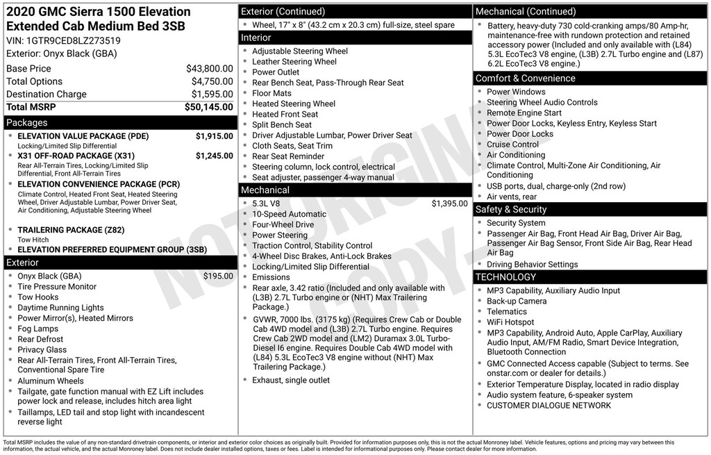 Used 2020 GMC Sierra 1500 Elevation Truck