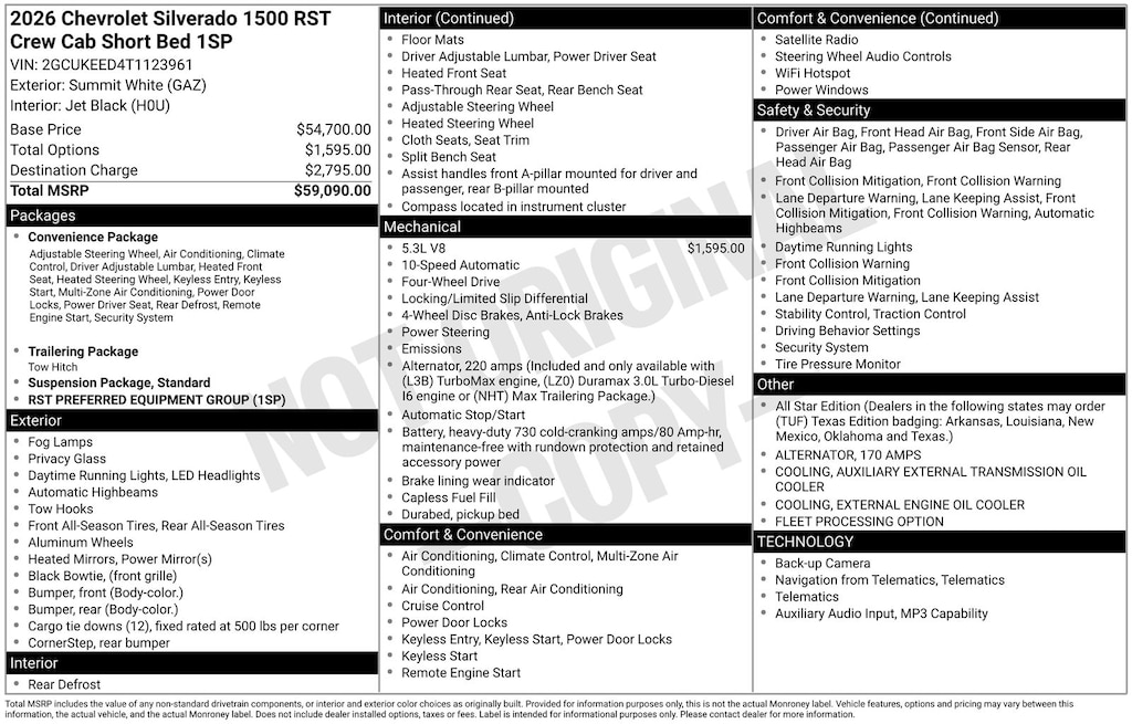 Used 2026 Chevrolet Silverado 1500 RST Truck