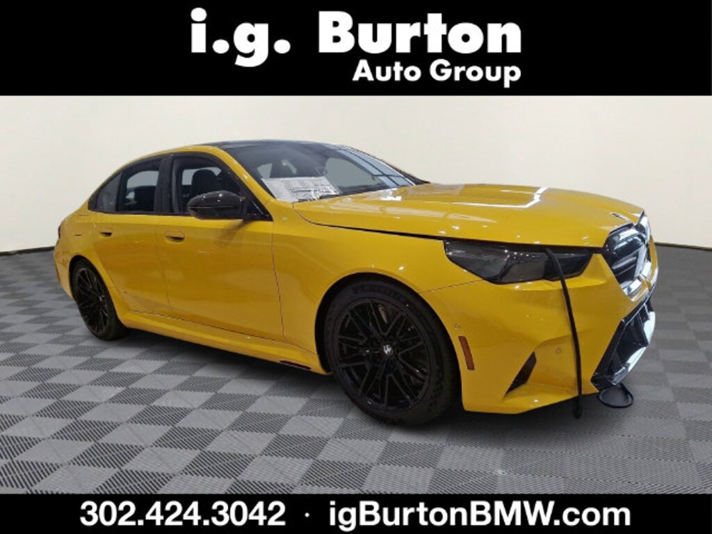 New 2027 BMW M5 Speed Yellow Sedan