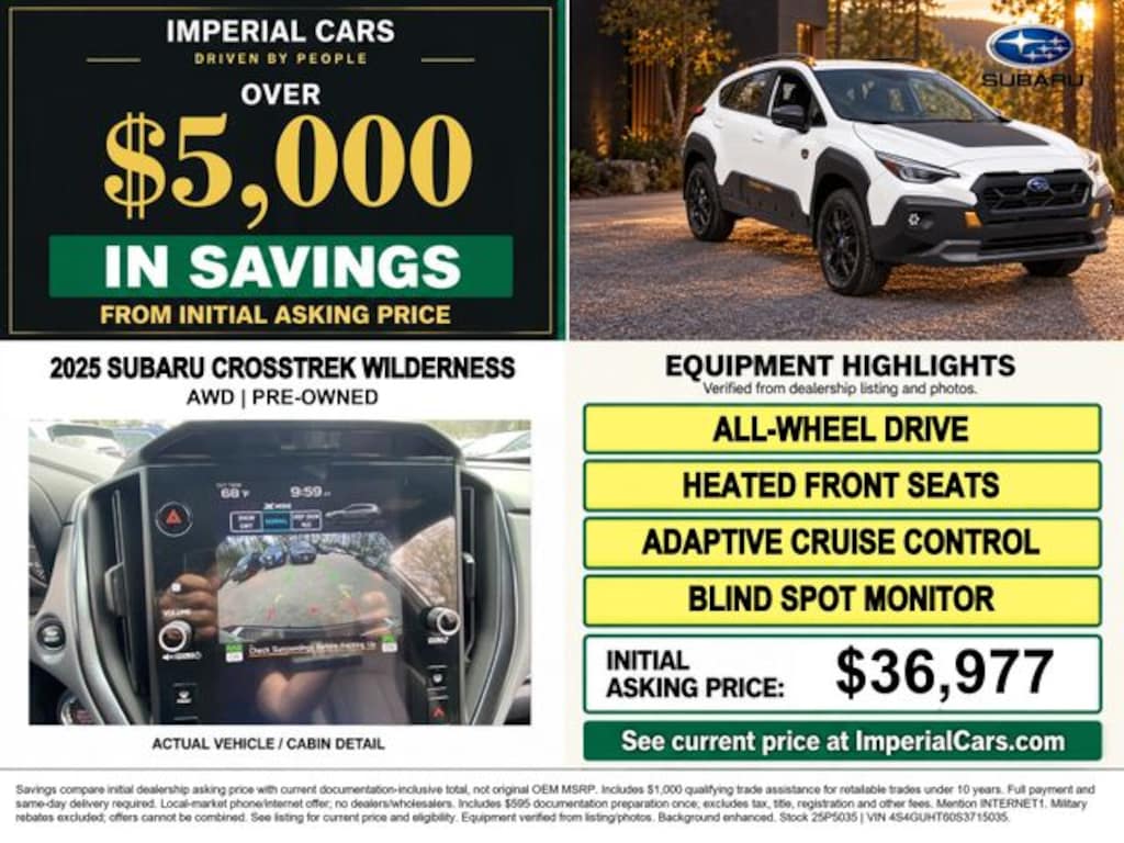 Certified 2025 Subaru Crosstrek Wilderness SUV