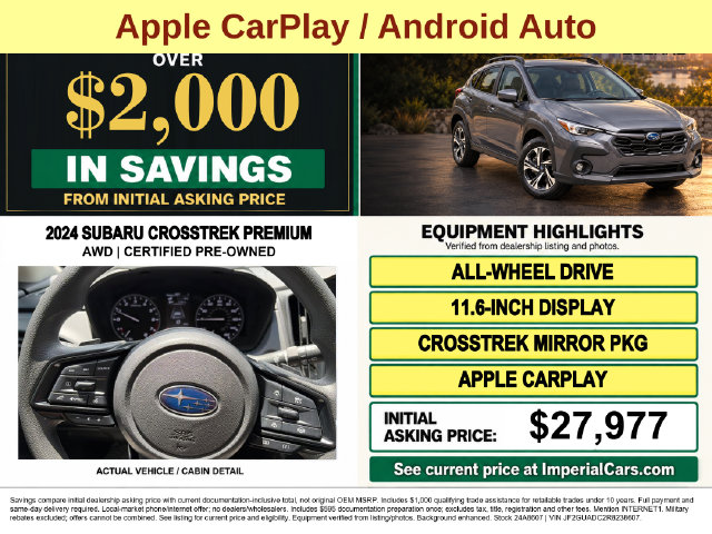 Certified 2024 Subaru Crosstrek Premium SUV