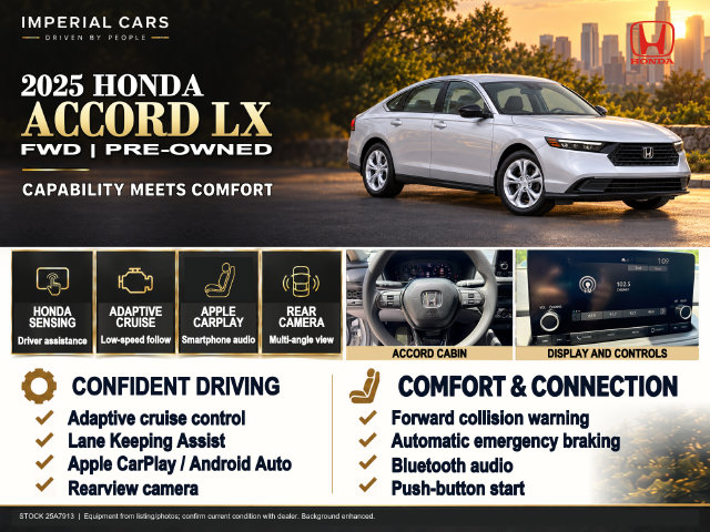 Used 2025 Honda Accord LX Sedan