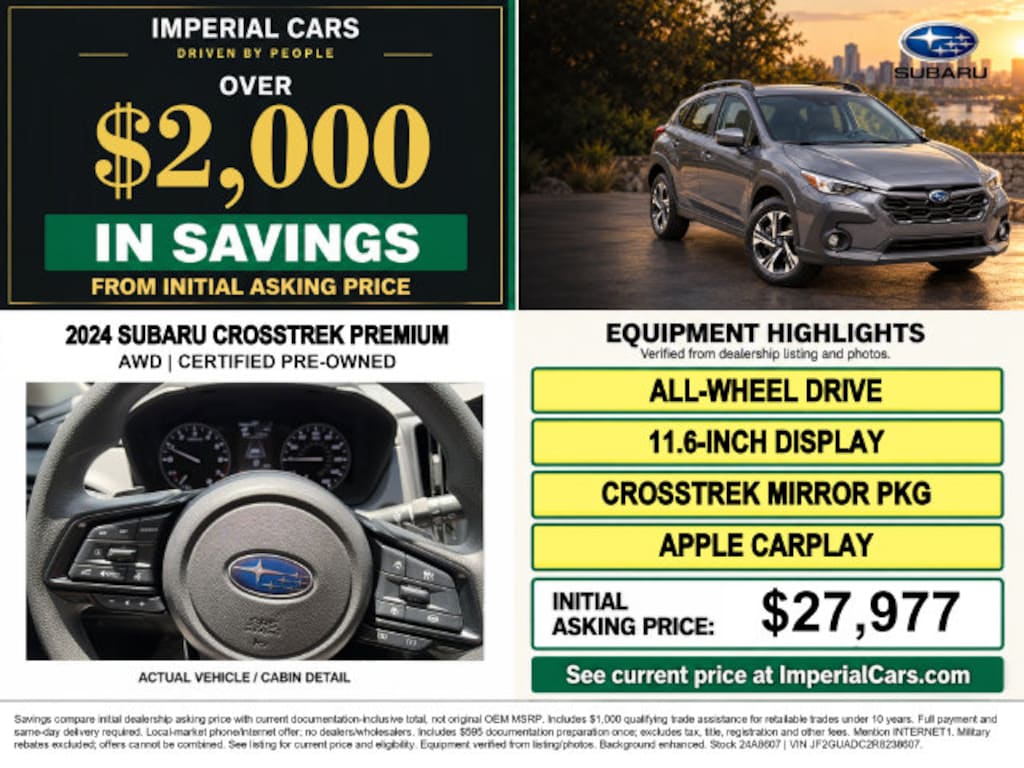 Certified 2024 Subaru Crosstrek Premium SUV