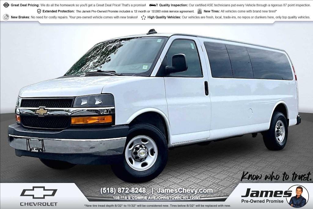 Used 2024 Chevrolet Express Passenger 3500 1LT Van Extended Passenger Van