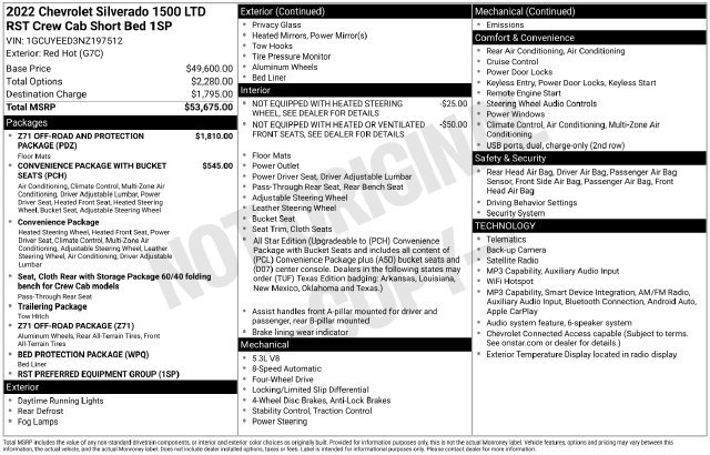 Used 2022 Chevrolet Silverado 1500 LTD RST Truck