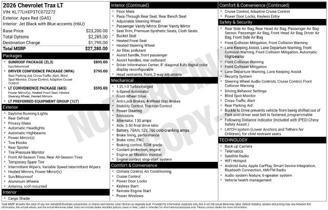 2026 Chevrolet Trax LT - Photo 6