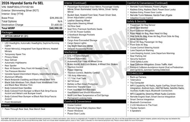 2026 Hyundai Santa Fe SEL - Photo 35