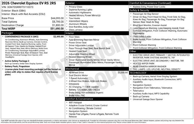 2026 Chevrolet Equinox EV RS - Photo 37