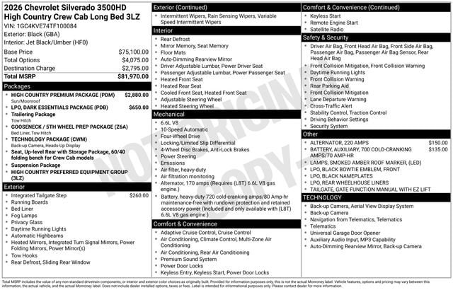 2026 Chevrolet Silverado 3500HD High Country - Photo 41