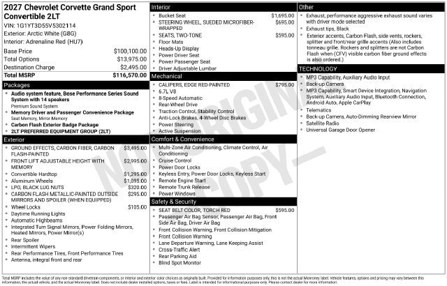 2027 Chevrolet Corvette 2LT - Photo 33