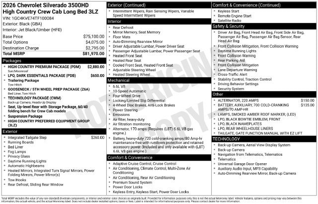 2026 Chevrolet Silverado 3500HD High Country - Photo 37
