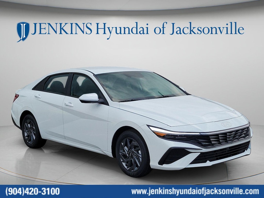 New 2026 Hyundai Elantra Hybrid Blue Sedan
