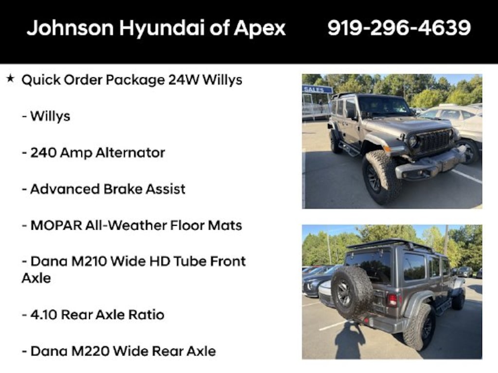 Used 2024 Jeep Wrangler Willys SUV