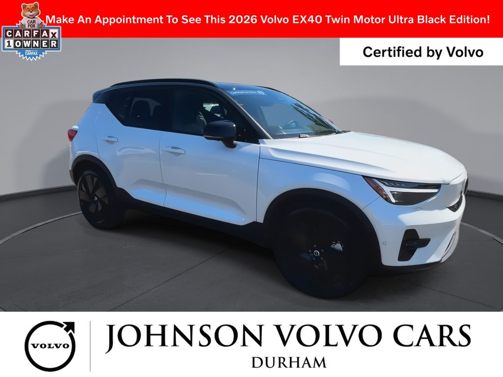 Used 2026 Volvo EX40 Ultra Black Edition with VIN YV4ER3HD6T2742719 for sale in Durham, NC