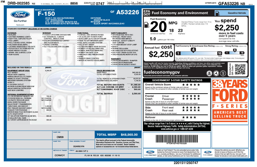 Used 2016 Ford F-150 XLT Truck