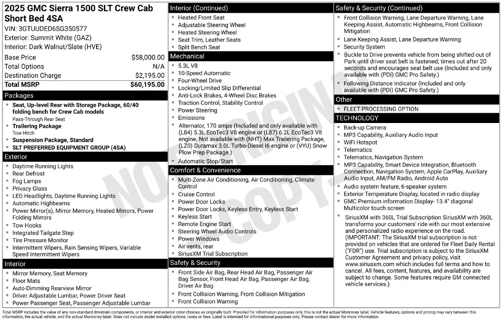 Used 2025 GMC Sierra 1500 SLT Truck