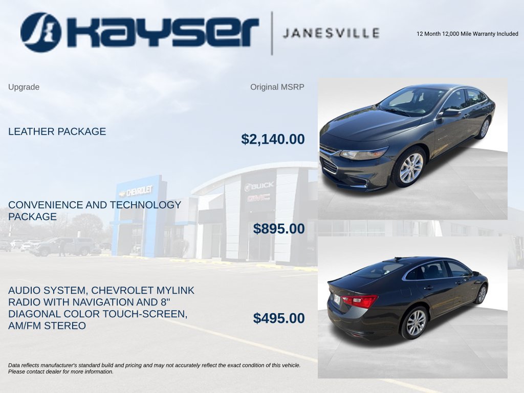 Used 2016 Chevrolet Malibu LT Sedan