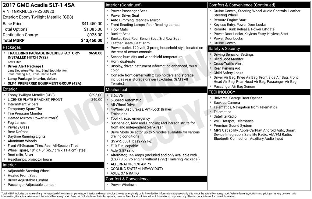 2017 GMC Acadia SLT-1 - Photo 12