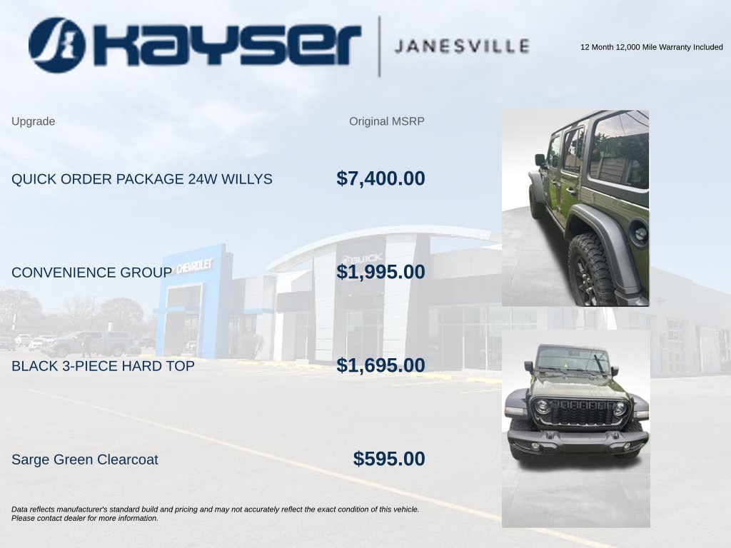 Used 2024 Jeep Wrangler 4-Door Willys 4x4 SUV