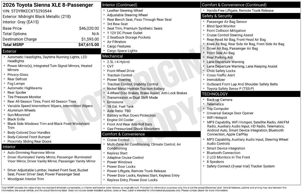 2026 Toyota Sienna XLE - Photo 11