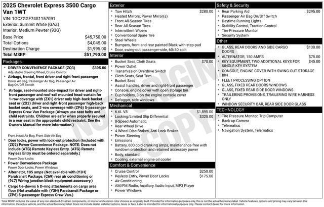 2025 Chevrolet Express Cargo Work Van - Photo 5