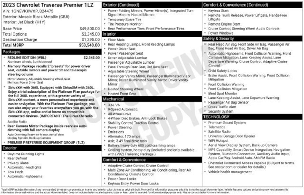 Used 2023 Chevrolet Traverse Premier SUV