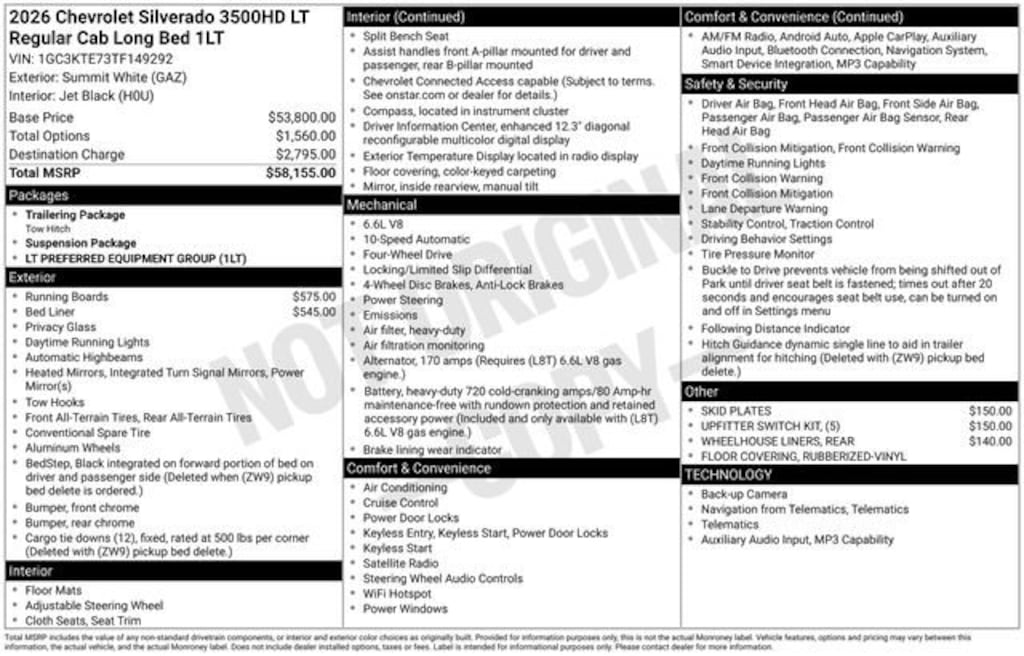 Used 2026 Chevrolet Silverado 3500 HD LT Truck