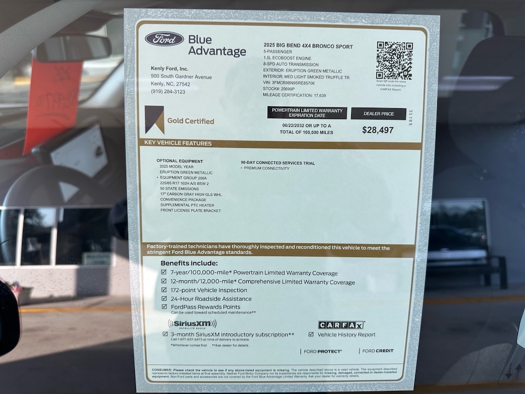 Certified 2025 Ford Bronco Sport Big Bend AWD Big Bend SUV