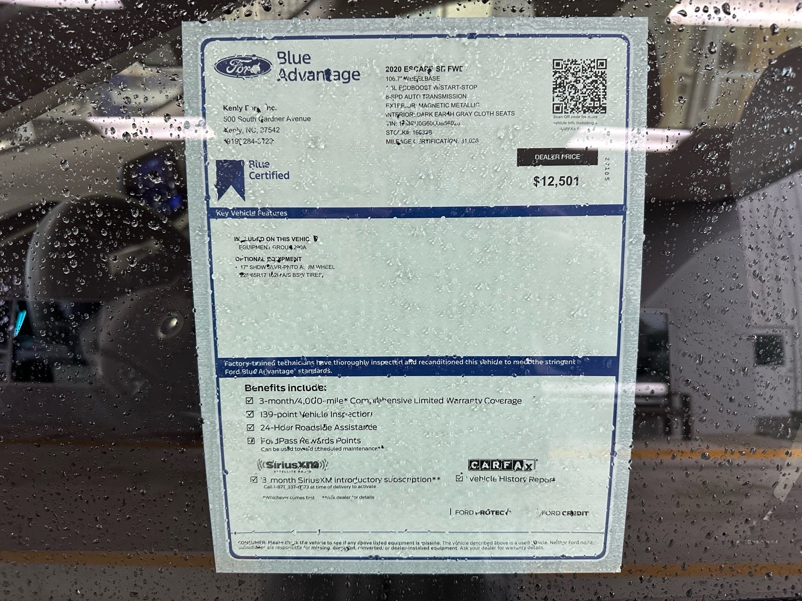 Certified 2020 Ford Escape SE SE SUV