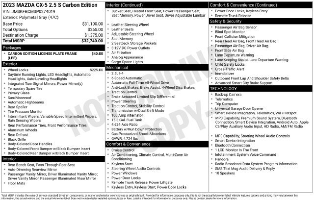 Used 2023 Mazda CX-5 2.5 S Carbon Edition SUV