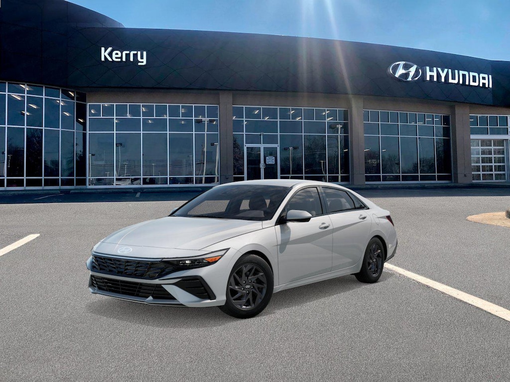 New 2026 Hyundai Elantra Hybrid Blue Sedan