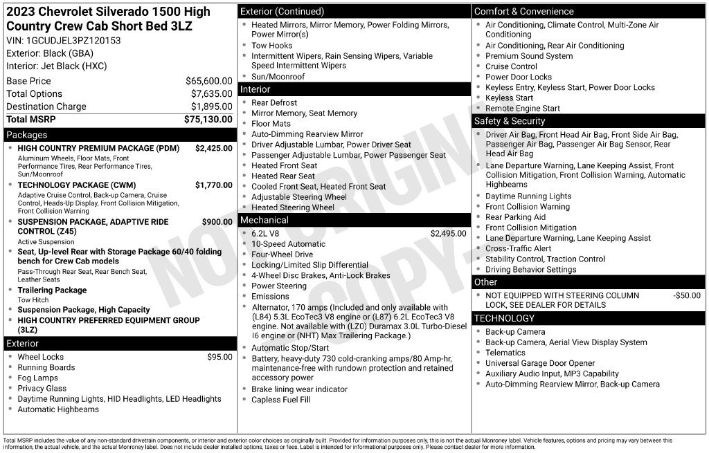 Used 2023 Chevrolet Silverado 1500 High Country Truck