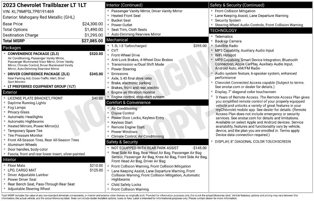 Used 2023 Chevrolet Trailblazer LT SUV