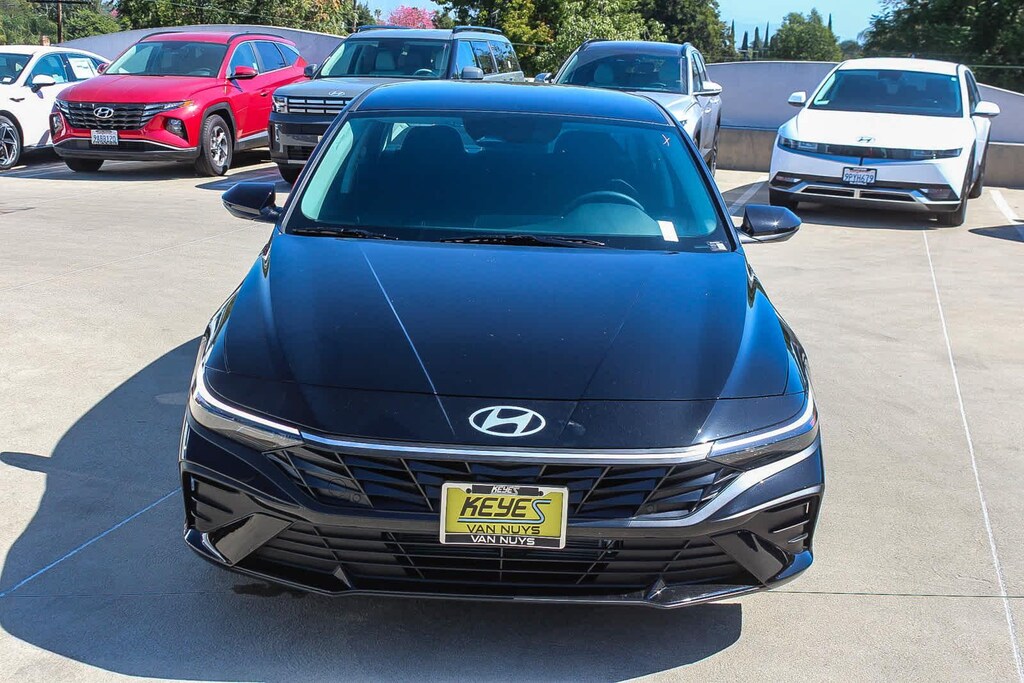 New 2026 Hyundai Elantra Hybrid Blue Sedan