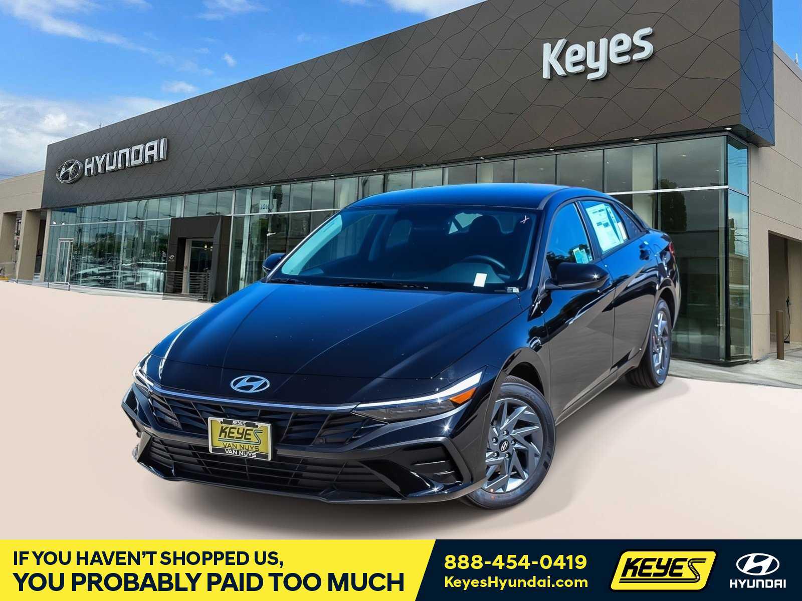 New 2026 Hyundai Elantra Hybrid Blue Sedan