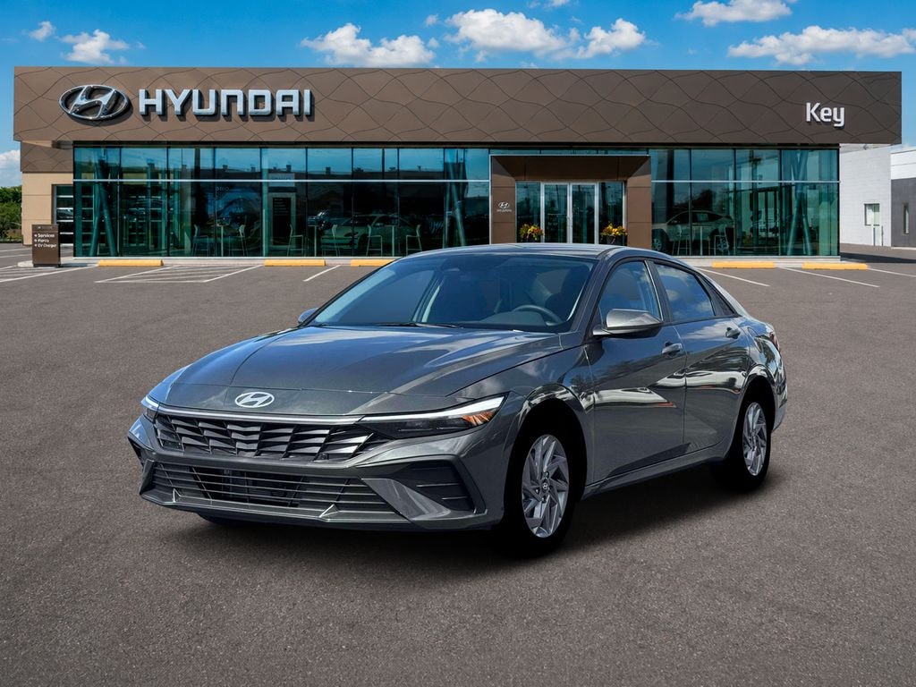 New 2026 Hyundai Elantra Hybrid Blue Sedan