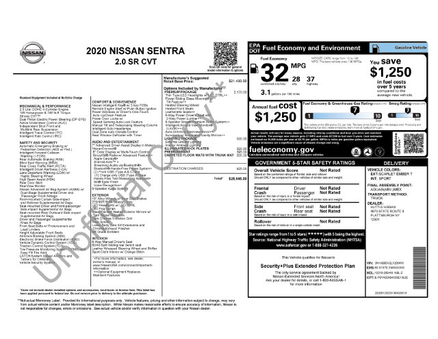 Used 2020 Nissan Sentra SR Sedan