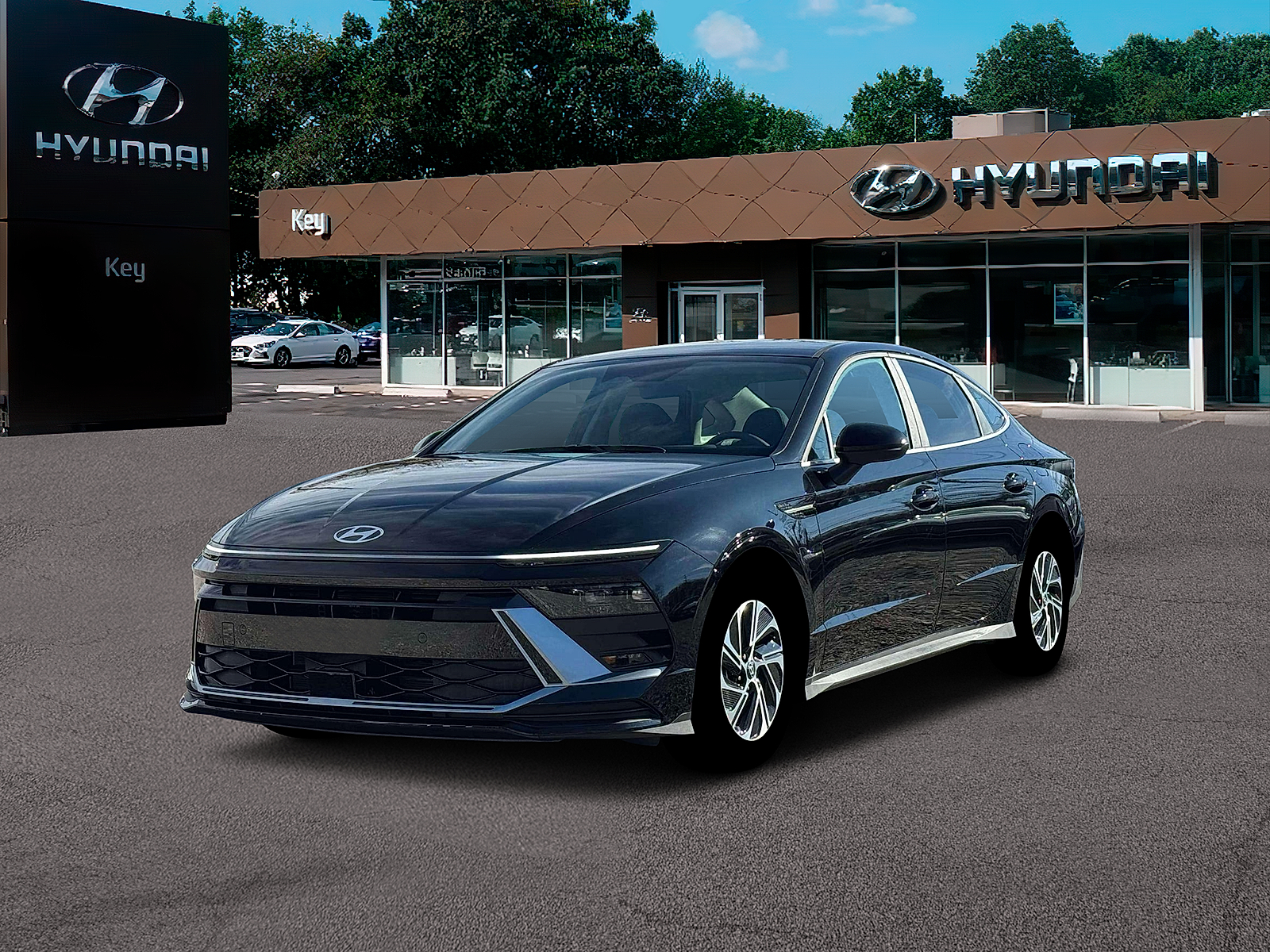 New 2026 Hyundai Sonata Hybrid Blue Sedan