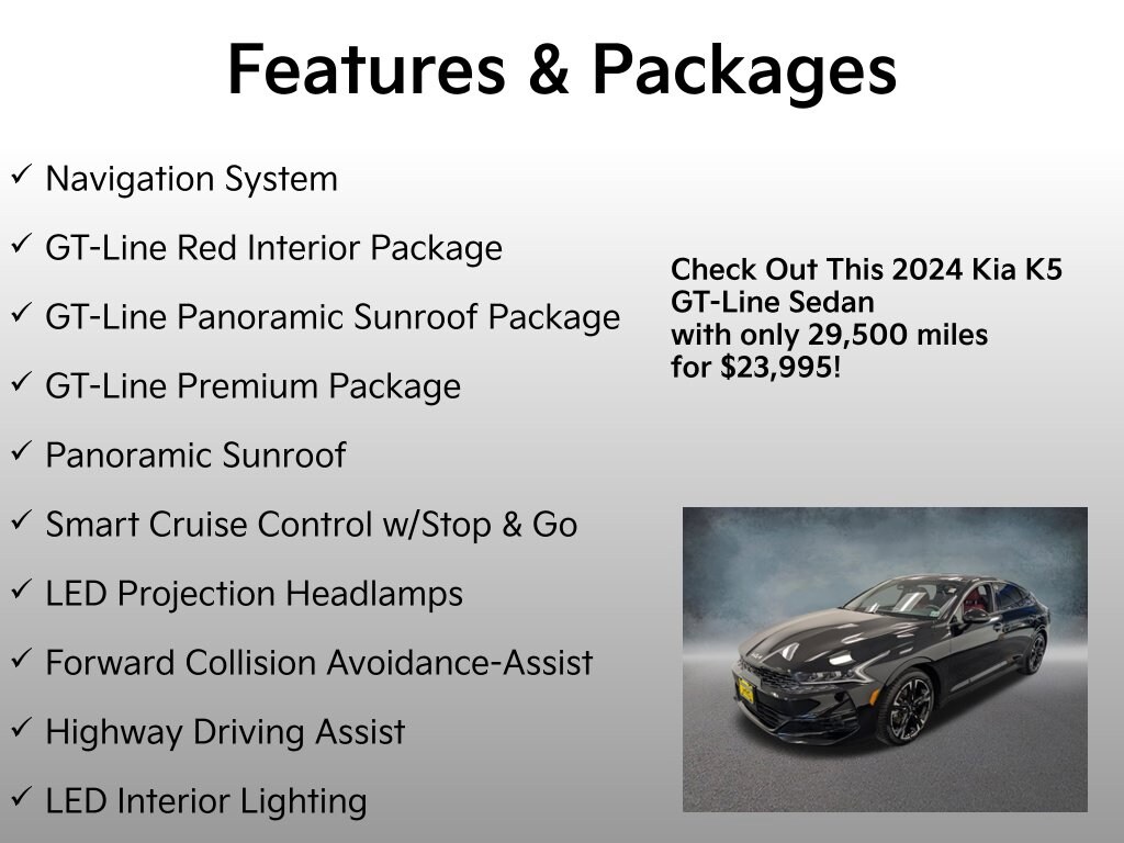 Certified 2024 Kia K5 GT-Line Sedan