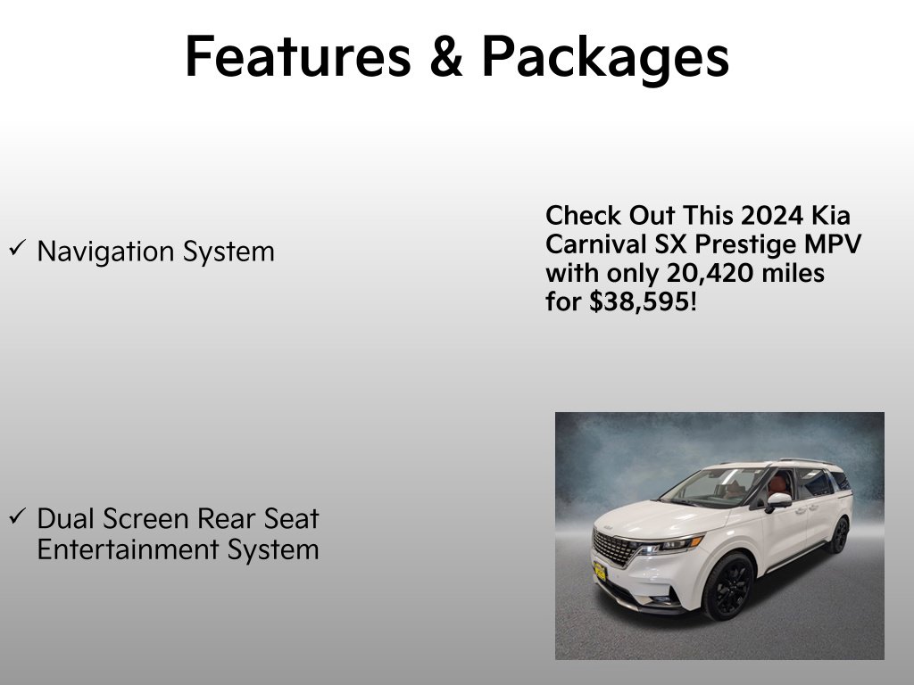 Certified 2024 Kia Carnival SX Prestige Minivan/Van