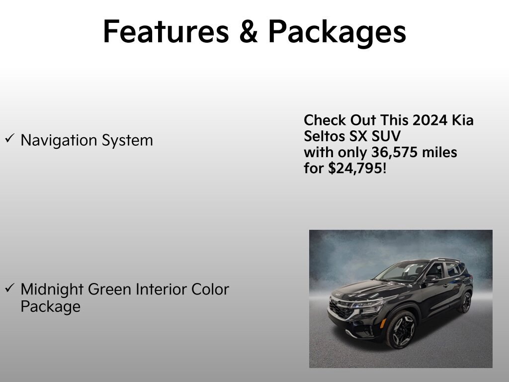 Certified 2024 Kia Seltos SX SUV